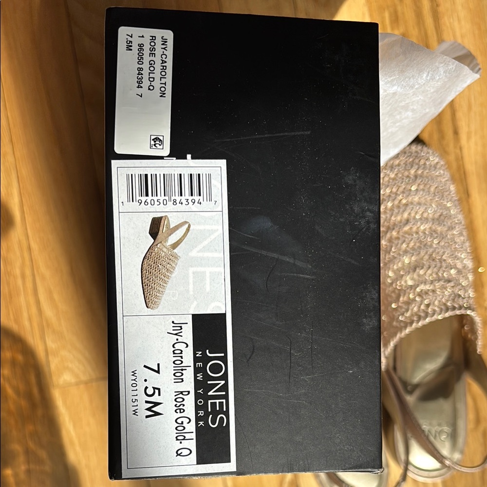 NIB Jones New York Women's Beige “Carolton” Rose Gold Woven Flats Size 7.5 - Picture 6 of 6